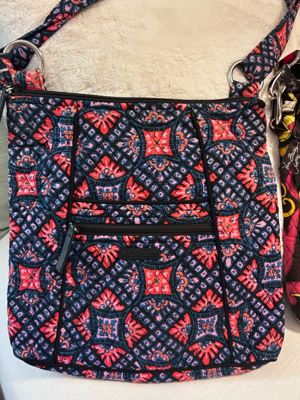 Vera Bradley Navy and Pink Quilted Crossbody Duo (Two Bags) NWT - Picture 3 of 10